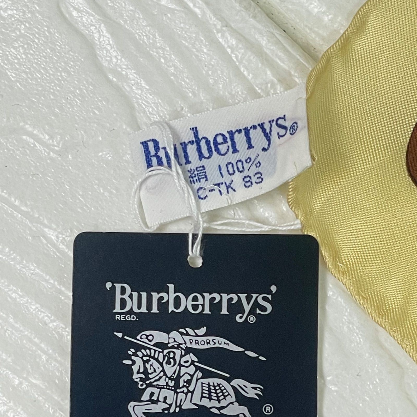 Burberry バーバリー スカーフ ノバチェック シルク100% ベージュ タグ
