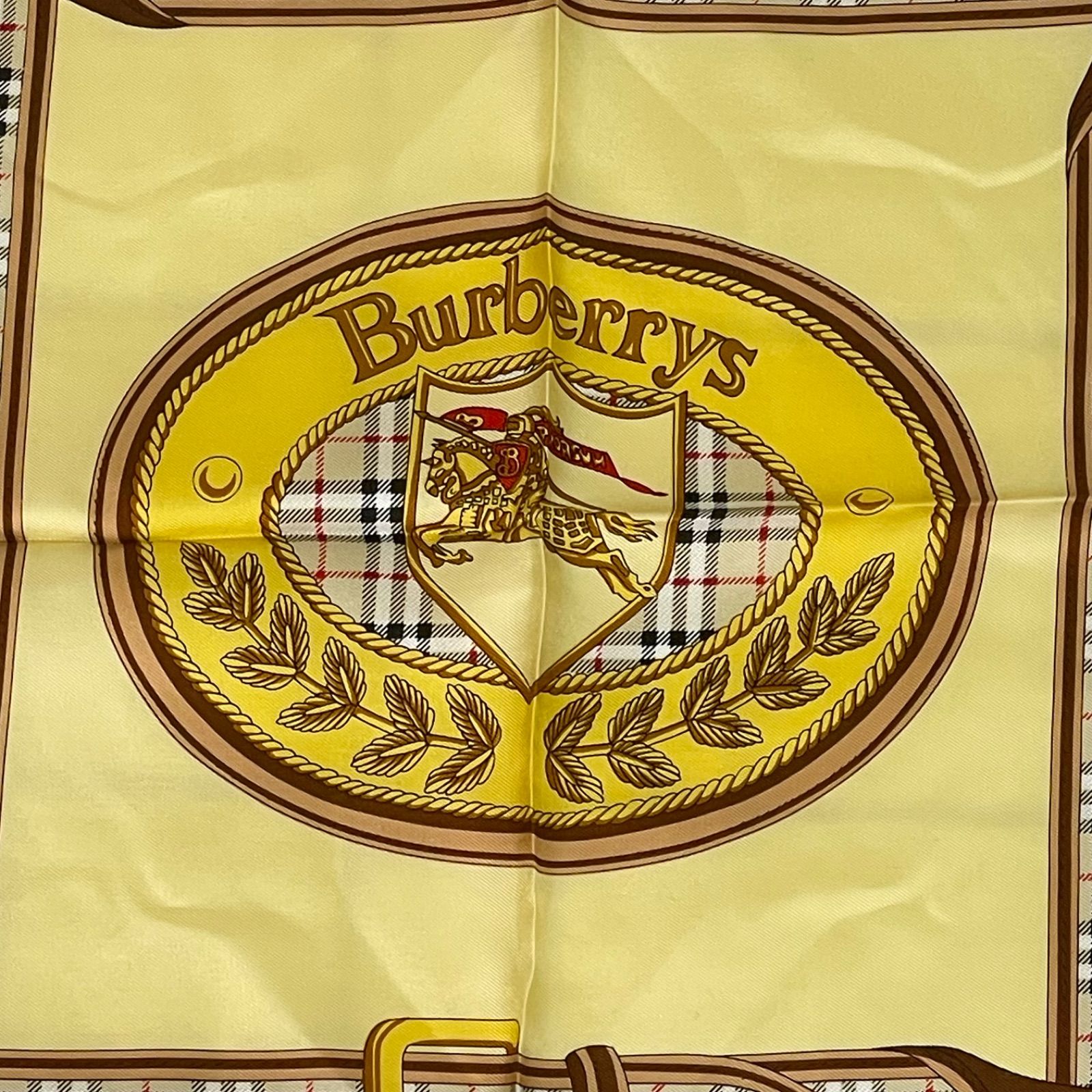 Burberry バーバリー スカーフ ノバチェック シルク100% ベージュ タグ