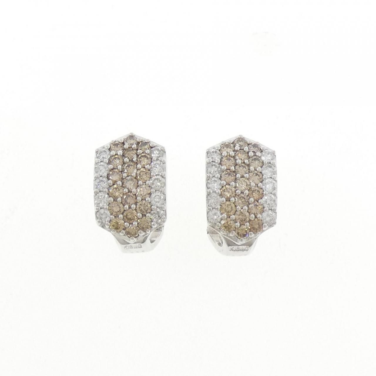 K18WG/K14WG ダイヤモンド ピアス/イヤリング 1.50CT