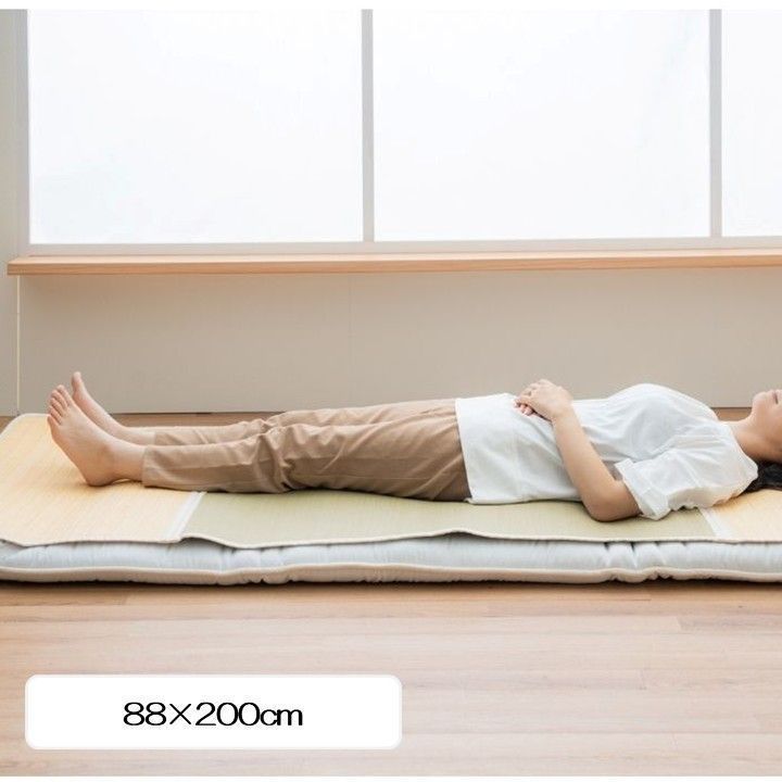 [88×200cm] 敷パッド バングラス い草と竹の寝具 天然素材い草 ござ い草シーツ 4001