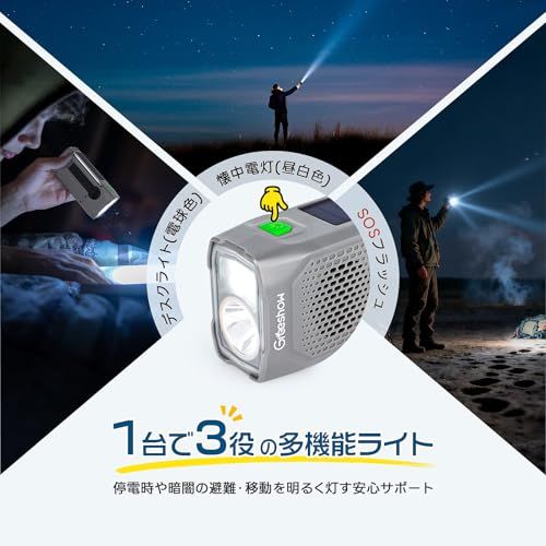 2025年新モデル】Greeshow 防災ラジオ 多機能 手回しラジオ FM/AM/SW