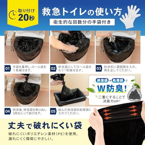 【防災士推奨】PYKES PEAK 救急トイレ 簡易トイレ 120回セット 凝* Amazon.co.jp: 【防災士推奨】PYKES PEAK 救急トイレ 簡易トイレ 120回