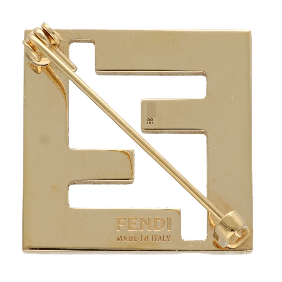 【未使用級】FENDI フェンディ ブローチ フォーエバー FFロゴ FENDI - FENDI フェンディ FFロゴ フォーエバー ブローチ ブラック