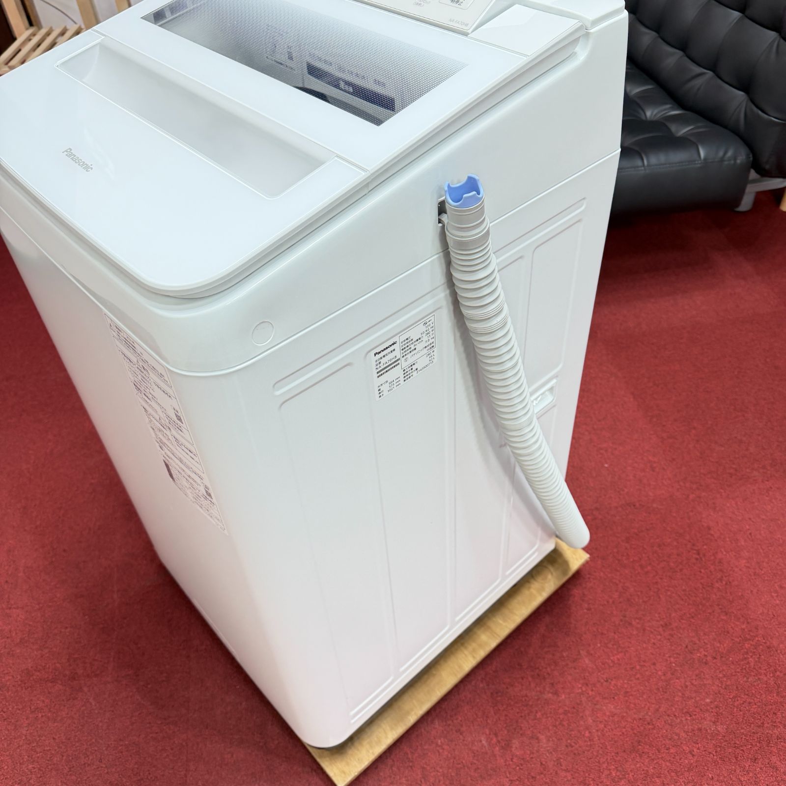 東京23区送料無料 超美品パナソニック縦型洗濯機7㎏ 2021年製 洗浄/除