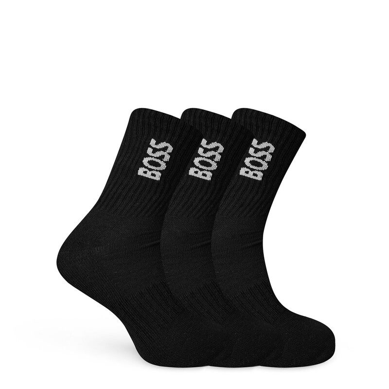ボス メンズ アンダーウェア 靴下 Boss 3pk Crew Sock Sn00 Black 001 ブラック