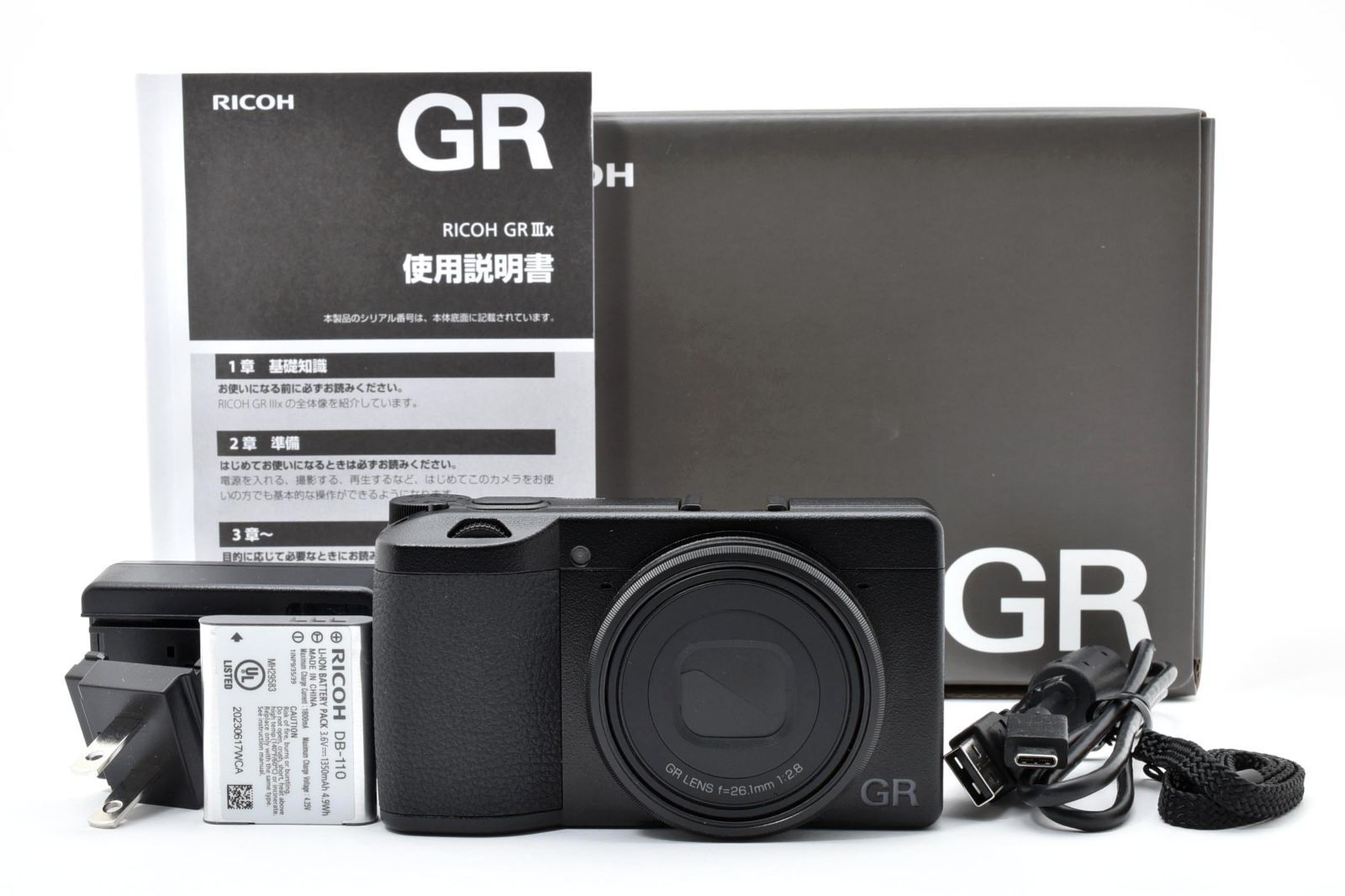 【美品】RICOH GR IIIx ショット数 2061回 返品保証】☆極上美品☆リコー RICOH GR IIIx 《ショット数:561回