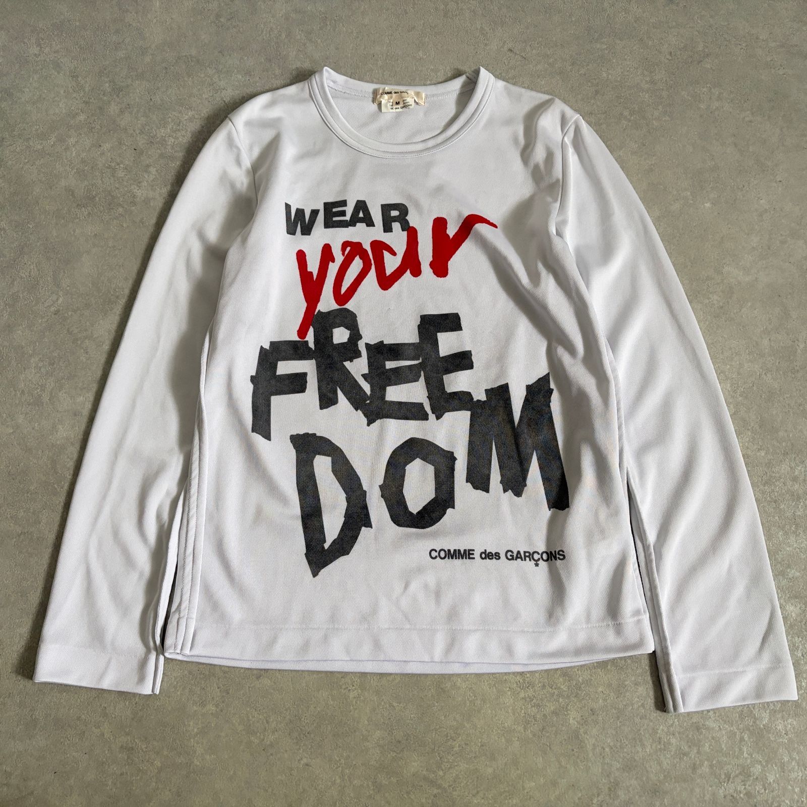 COMME des GARCONS メッセージプリントカットソー ロンT COMME des GARCONS メッセージプリント 長袖Tシャツ ロンT