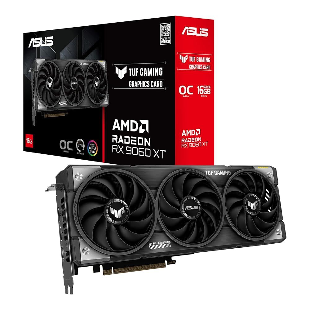 ASUS TUF Gaming Radeon RX 9060 XT 16GB GDDR6 OC Edition