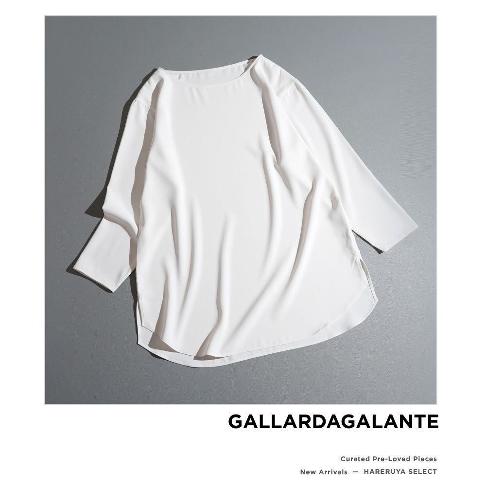 325t*美品 GALLARDAGALANTE ガリャルダガランテ ラウンドヘム ブラウス F ホワイト