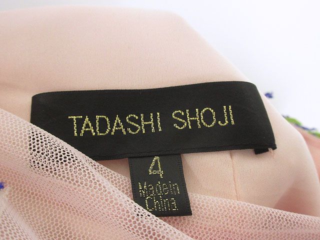 タダシショージ TADASHI SHOJI ワンピース ドレス 刺繍 4 ピンク
