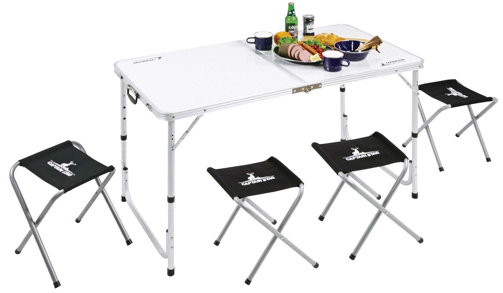 新品 キャプテンスタッグ ラフォーレ テーブル チェアセット(4人用) UC-4