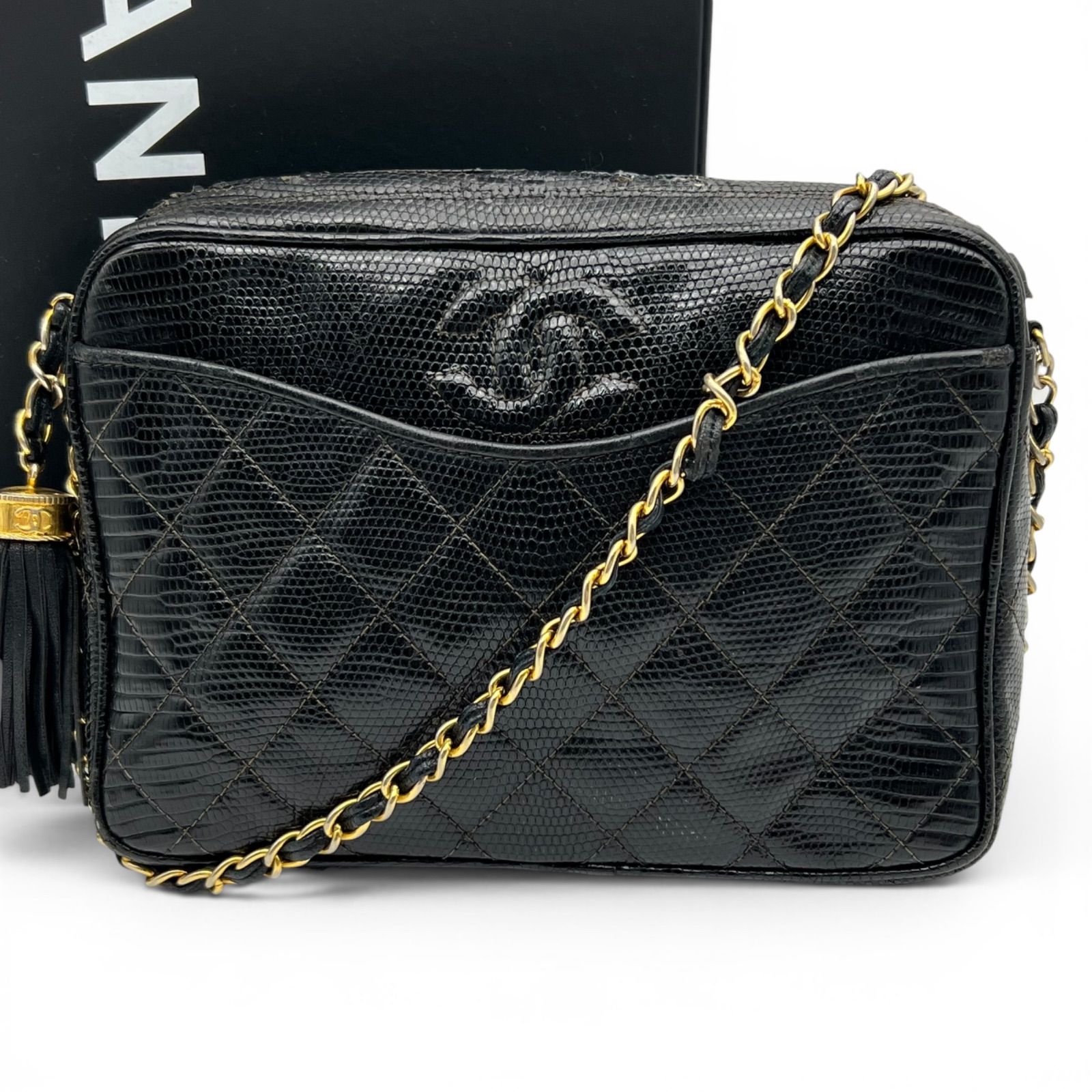 CHANEL シャネル マトラッセ チェーンショルダー ココマーク リザード