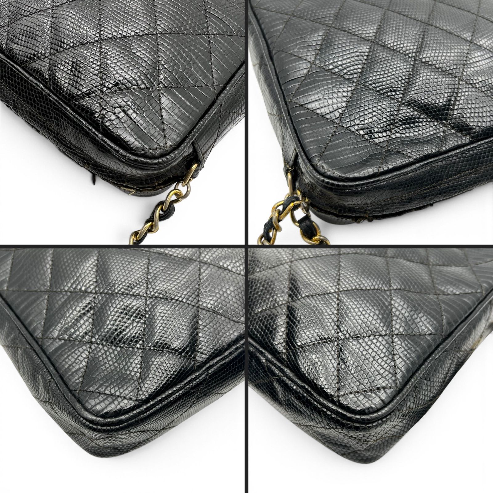 CHANEL シャネル マトラッセ チェーンショルダー ココマーク リザード