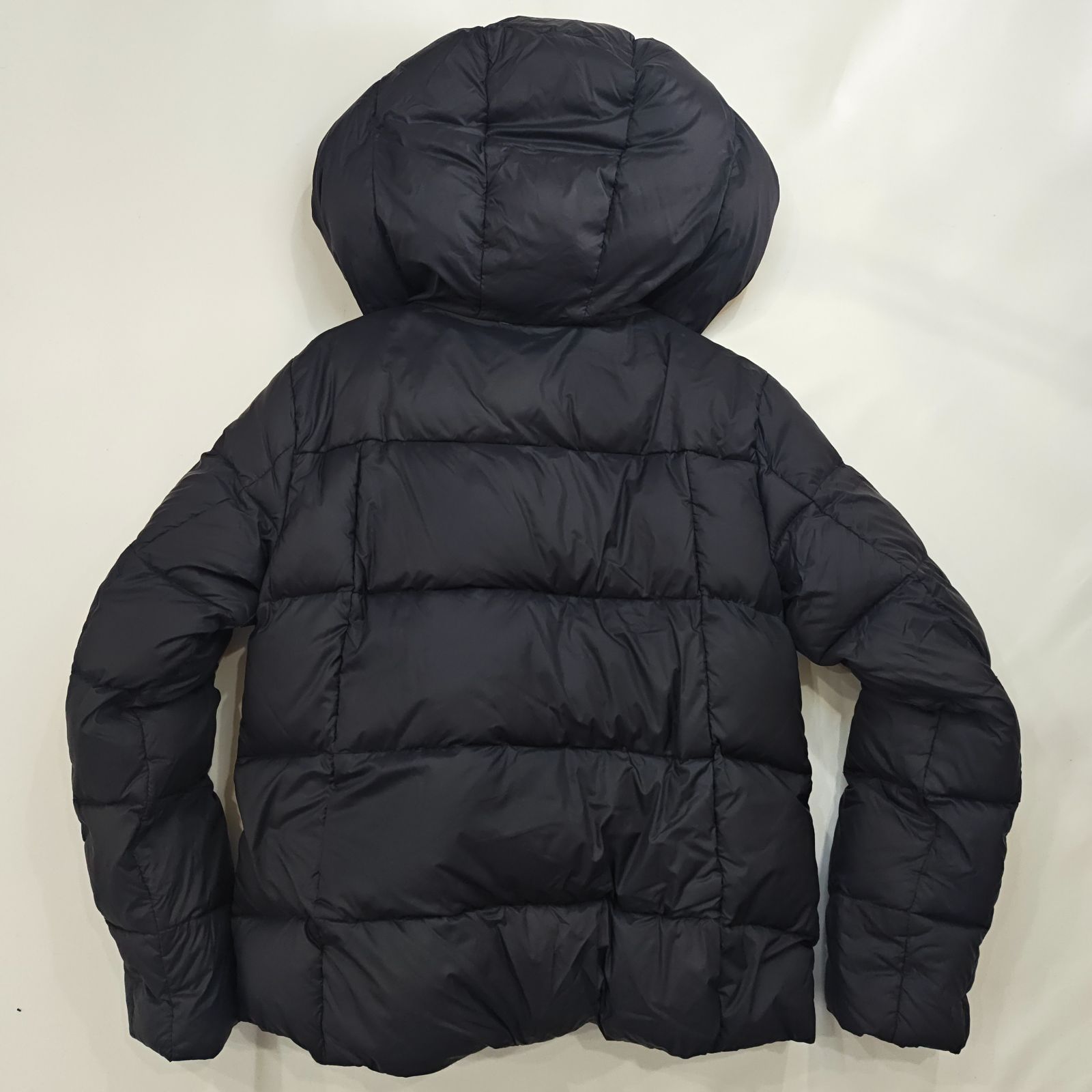 人気】ZARA アウター パフジャケット ダウン風 黒 M アシンメトリー 