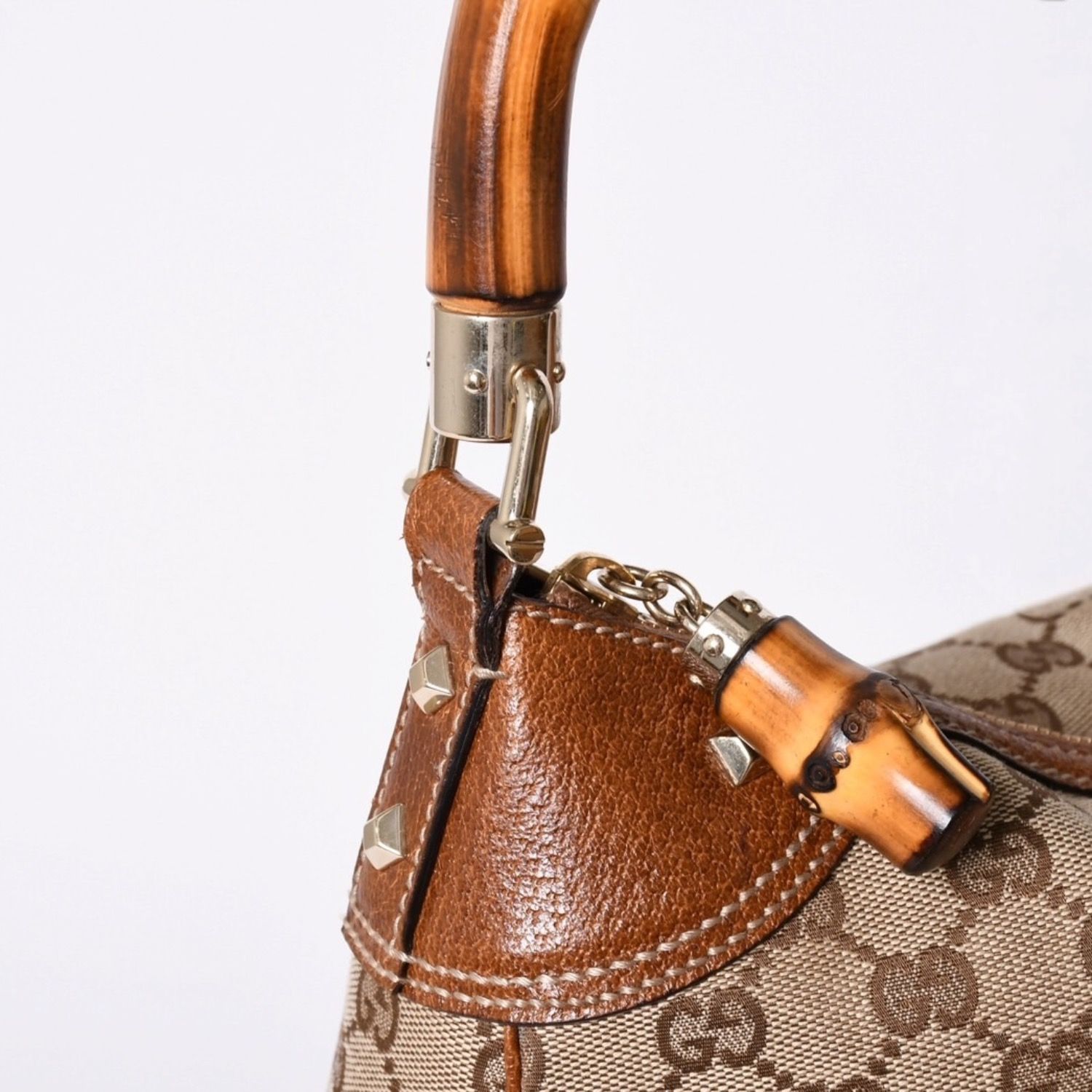 極美品 GUCCI グッチ バンブー Shoulder Bag ショルダーバッグ GG