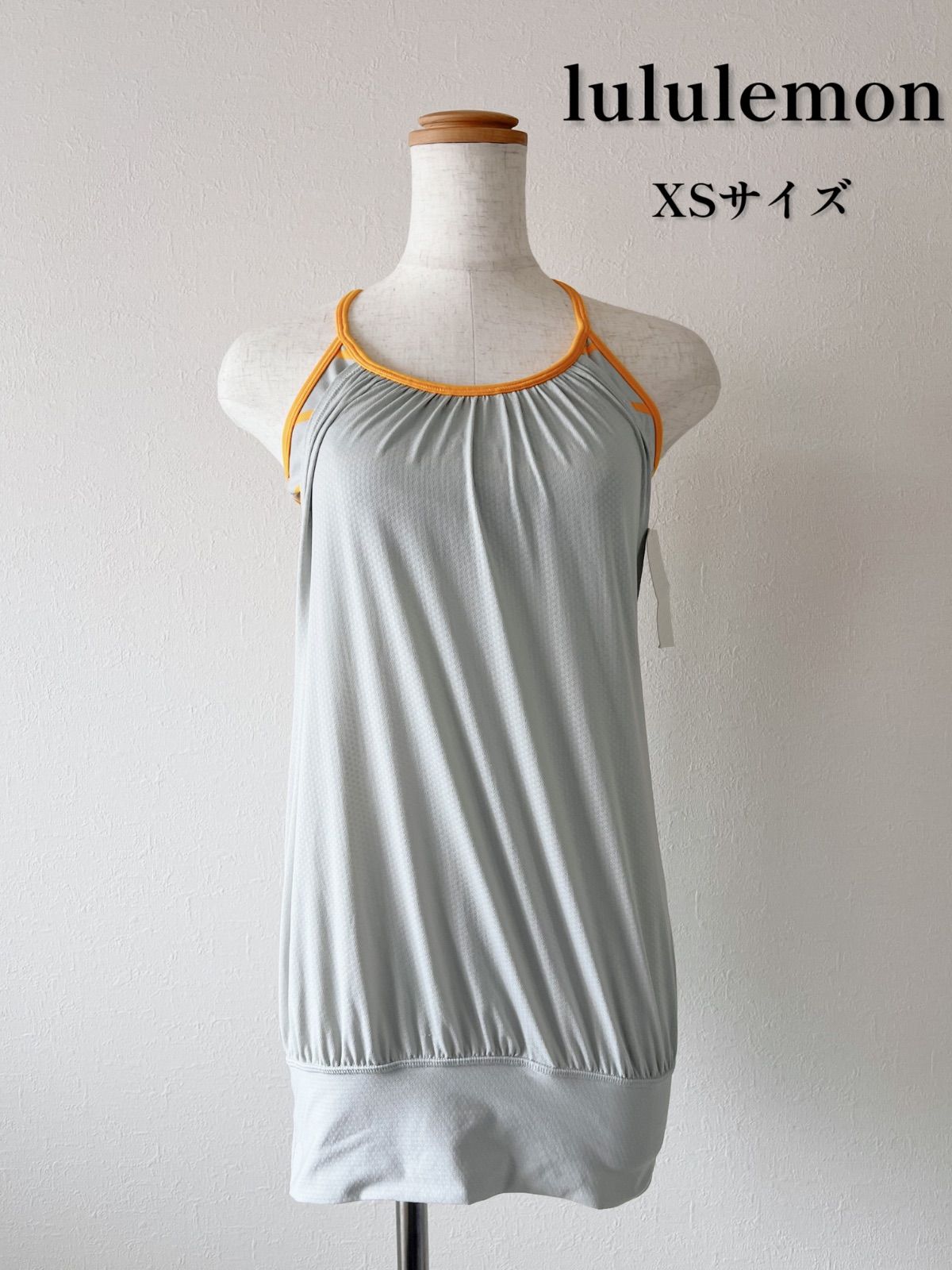 新品　lululemon ルルレモン　トップス　ブラ付き　グレー