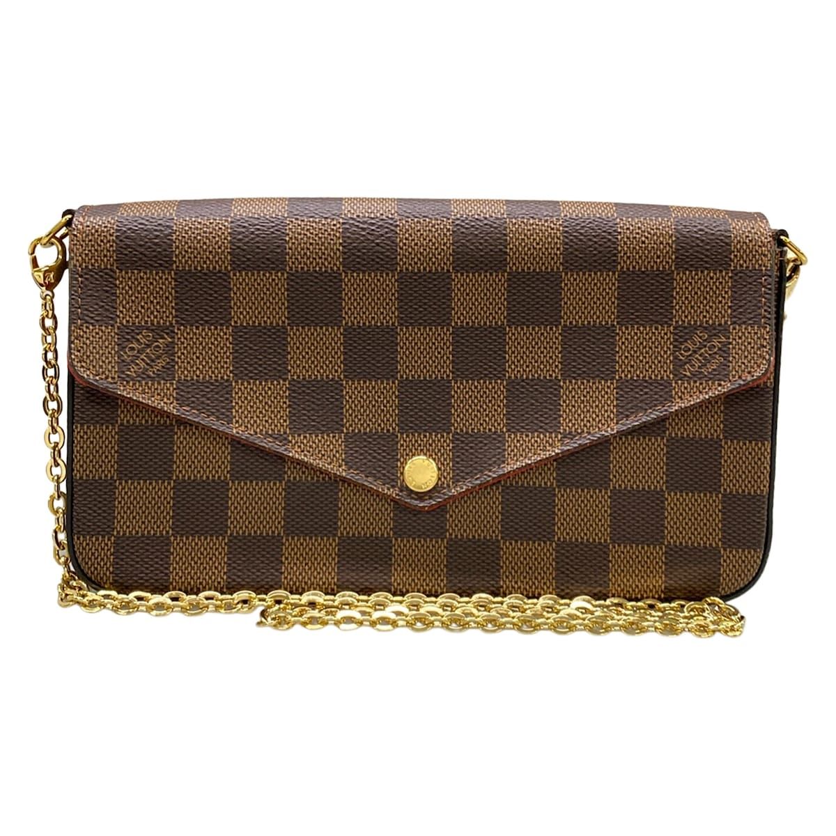 LOUIS VUITTON(ルイヴィトン) 財布 ダミエ ポシェットフェリシー N63032 エベヌ コインケース・カードケース欠品