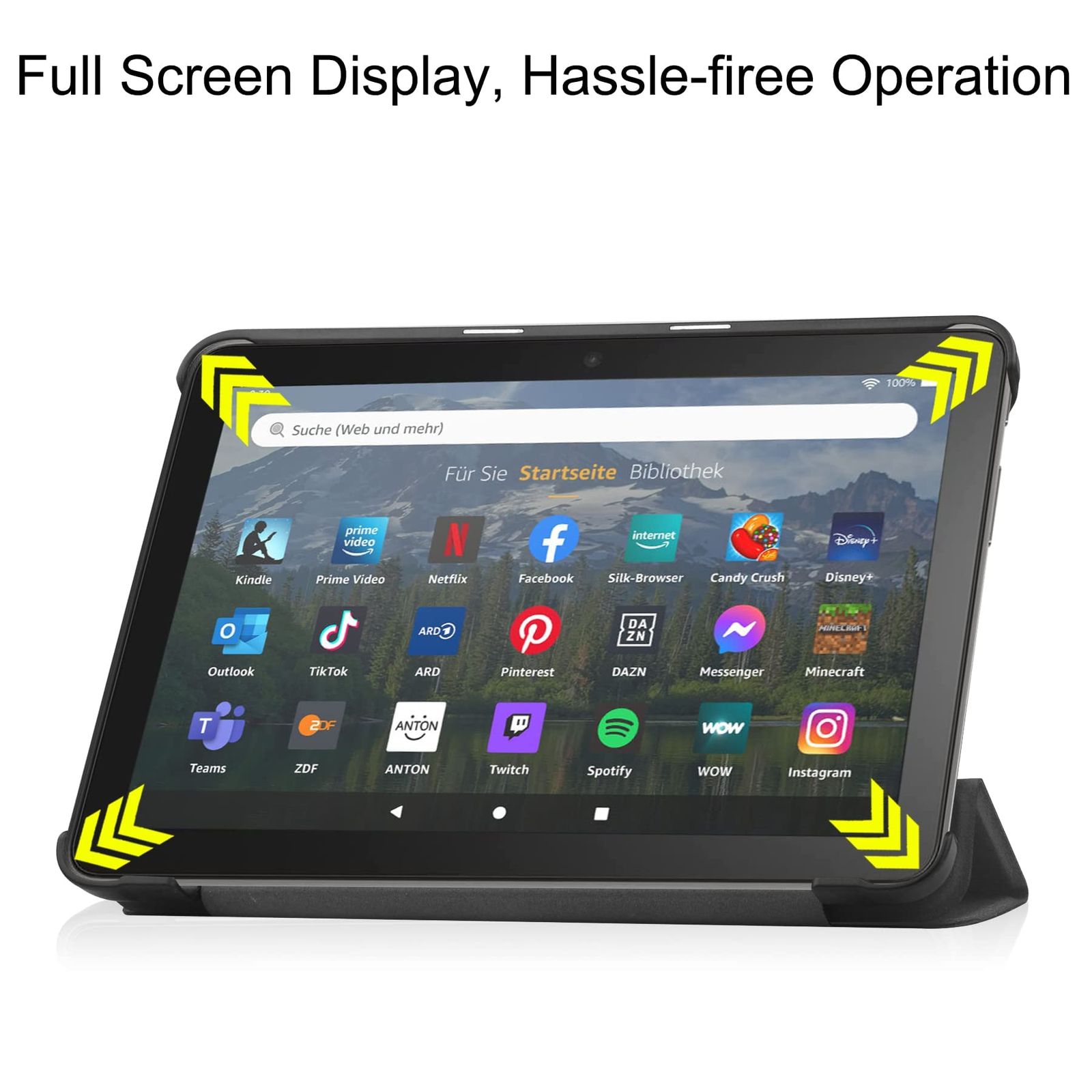 Amazon Fire HD 8 第12世代 タブレット 充電器 カバー付き 対応 Amazon Fire HD 8 （2022年発売） 第12世代 用のケース FOR