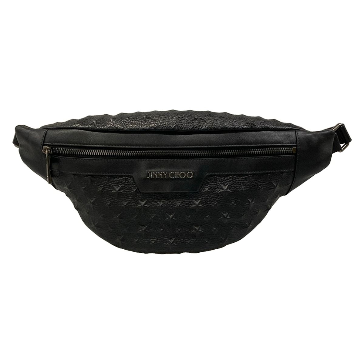 JIMMY CHOO(ジミーチュウ) ウエストポーチ 黒 スター/スタッズ レザー 