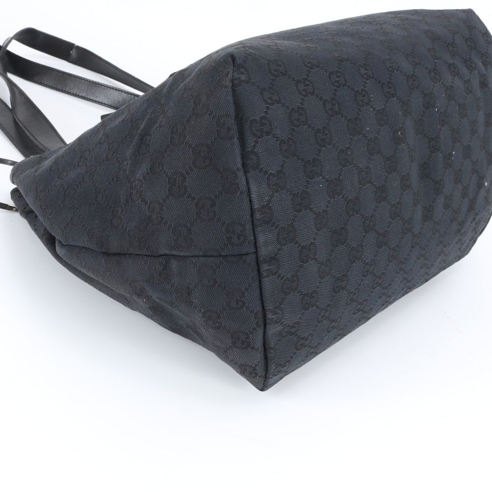GUCCI グッチ　トートバッグ　GGキャンバス　ブラック　レザー　肩掛け　A4 グッチ GGキャンバス 019 0493 レザー トート バッグ 肩掛け