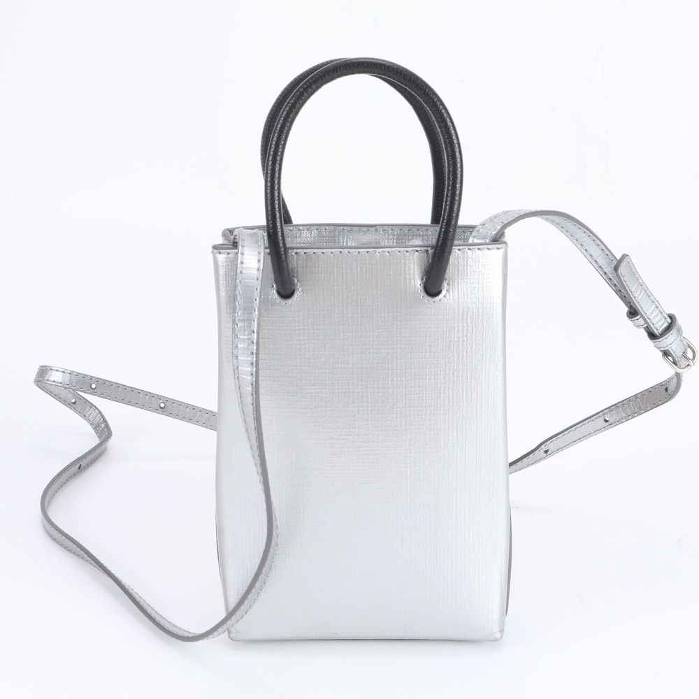 美品 バレンシアガ ショッピング フォンホルダー レザー 2WAY