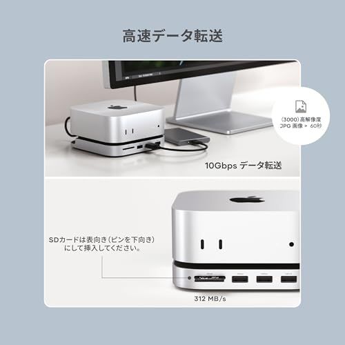 【開封・未使用】 SATECHI Mac Mini ドッキングステーション ハブ SATECHI Mac Mini ドッキングステーション ハブ & スタンド SSD