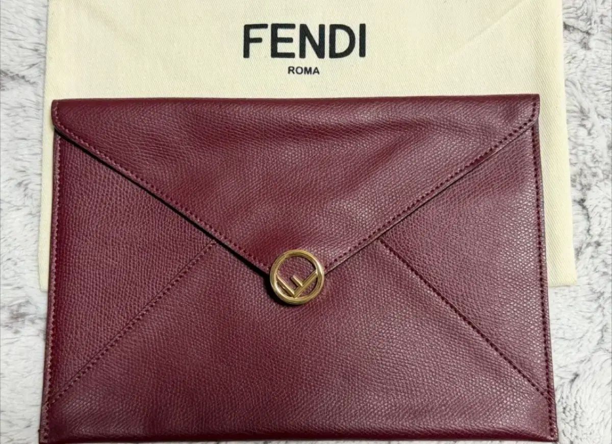 FENDI フェンディ F ロゴ エンベロープ スリム ポーチ バッグ 8N0151 A18B