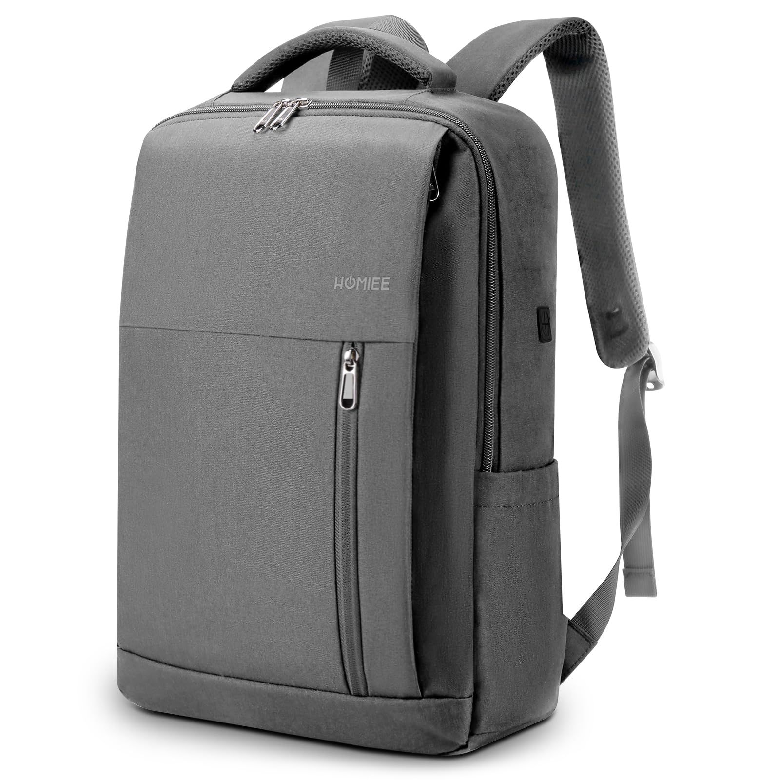 薄型 高校生 バックパック 15.6インチ 17.3インチPC 軽量 大容量 A4ファイル 通勤 USB充電 通学 2WAY 多機能 メンズ 防水 リュックサック ビジネスリュック 出張 リュック 旅行 カバン [HOMIEE] 男女兼用