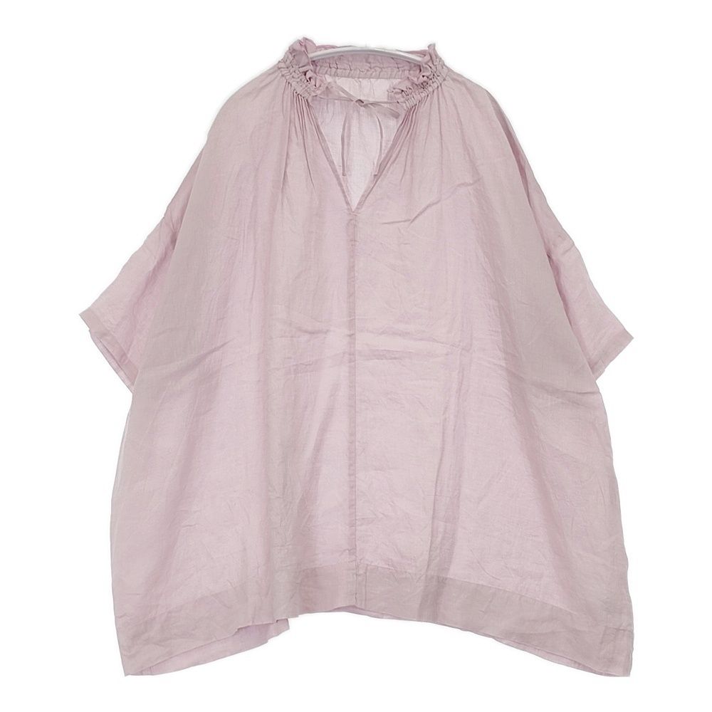 nest Robe 01212-1194 リネンフリルチュニック リボン付き 日本製 サイズF チュニック ピンク レディース ネストローブ【中古】6-0421S△ 7,245円