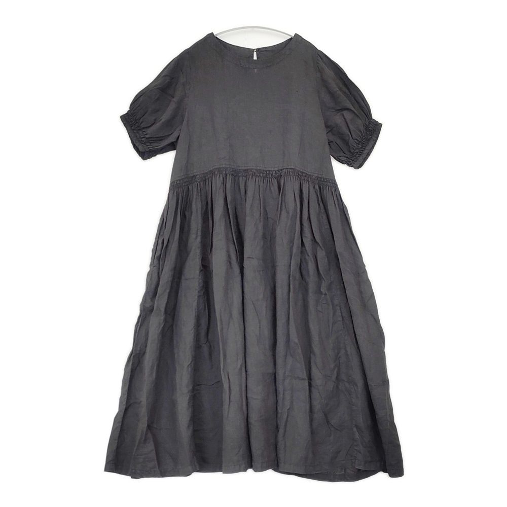 nest Robe 01172-1016-2 リネンギャザーワンピース 製品染め 日本製 nest Robe 01172-1016-2 リネンギャザーワンピース 製品染め 日本製