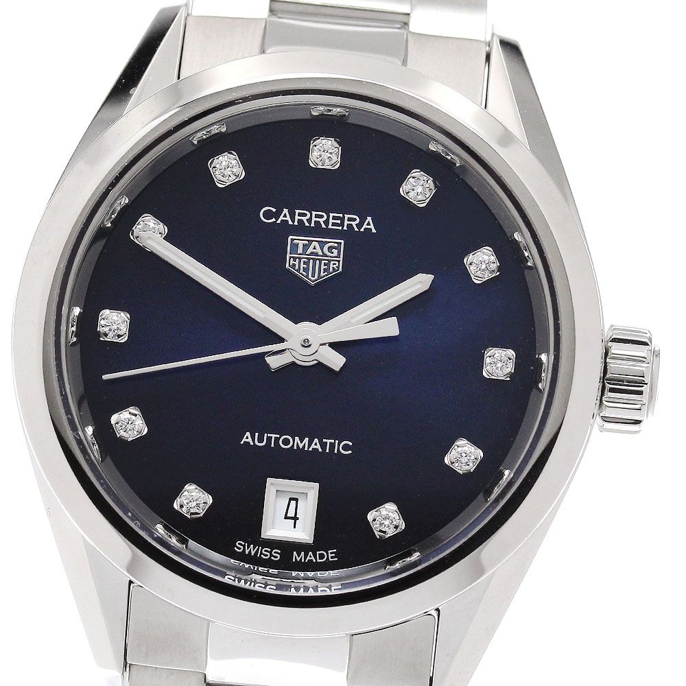 タグホイヤー TAG HEUER WBN2413.BA0621 カレラ キャリバー9 11P 自動巻き レディース 美品 箱・保証書付き_958038