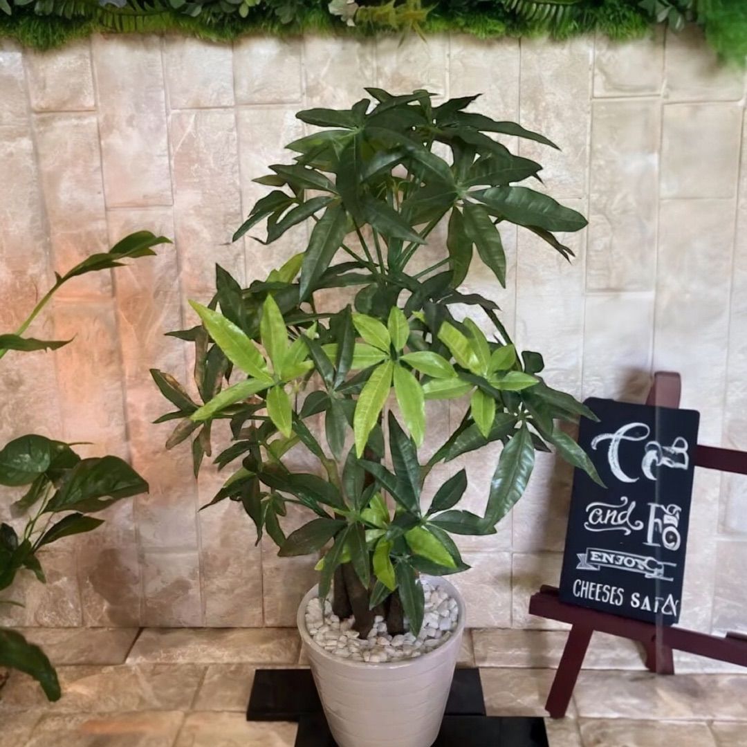 光触媒 人工観葉植物 ウォールグリーン フェイクグリーン パキラポット 