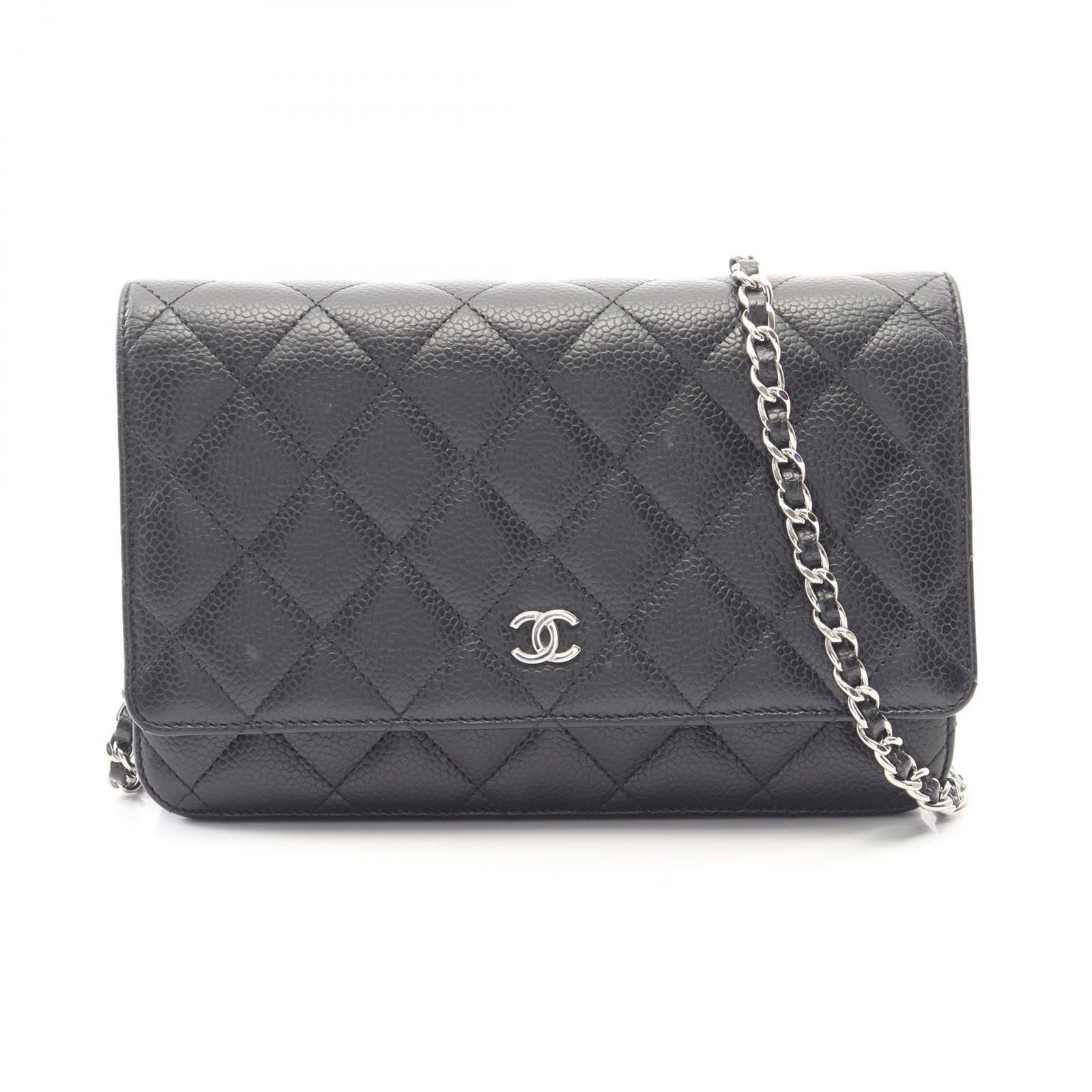 シャネル CHANEL マトラッセ カメリア ショルダーバッグ バッグ キャビアスキン(グレインドカーフ) レディース ブラック系 【中古】 CHANEL（シャネル） （美品）シャネル ココマーク マトラッセ 20 ミニ