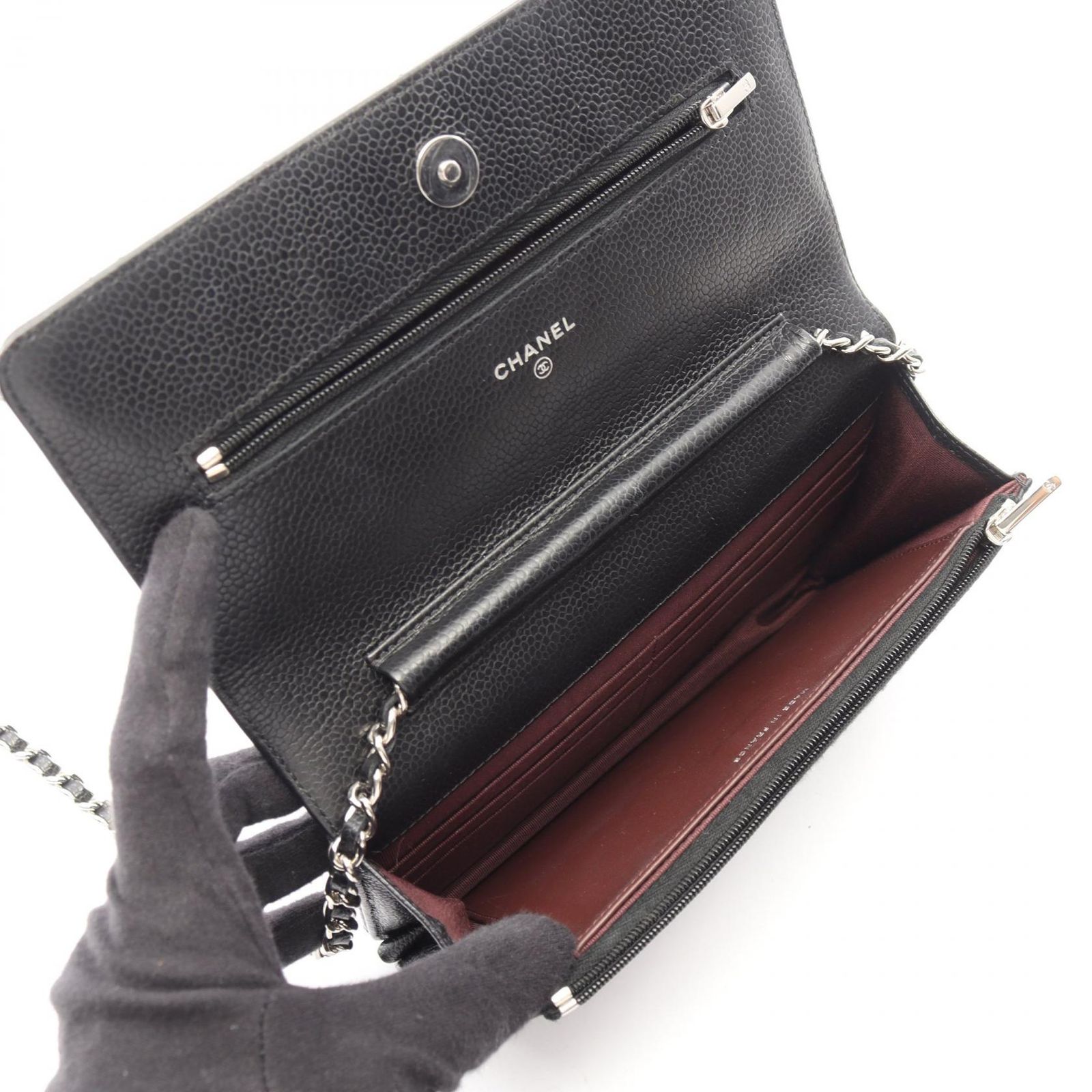 シャネル CHANEL ショルダーバッグ マトラッセ ブラック キャビア