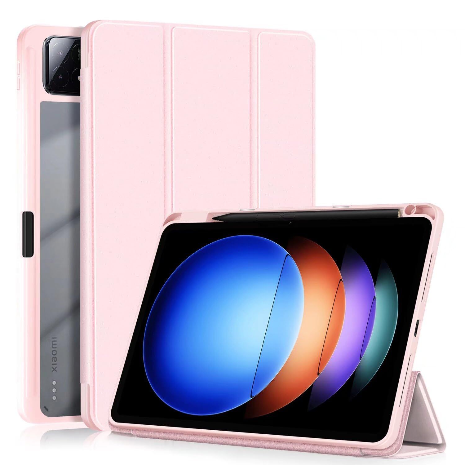 Xiaomi Pad 6 / Pad 6 Pro 用ケース ペンホルダー付き 背面透明 