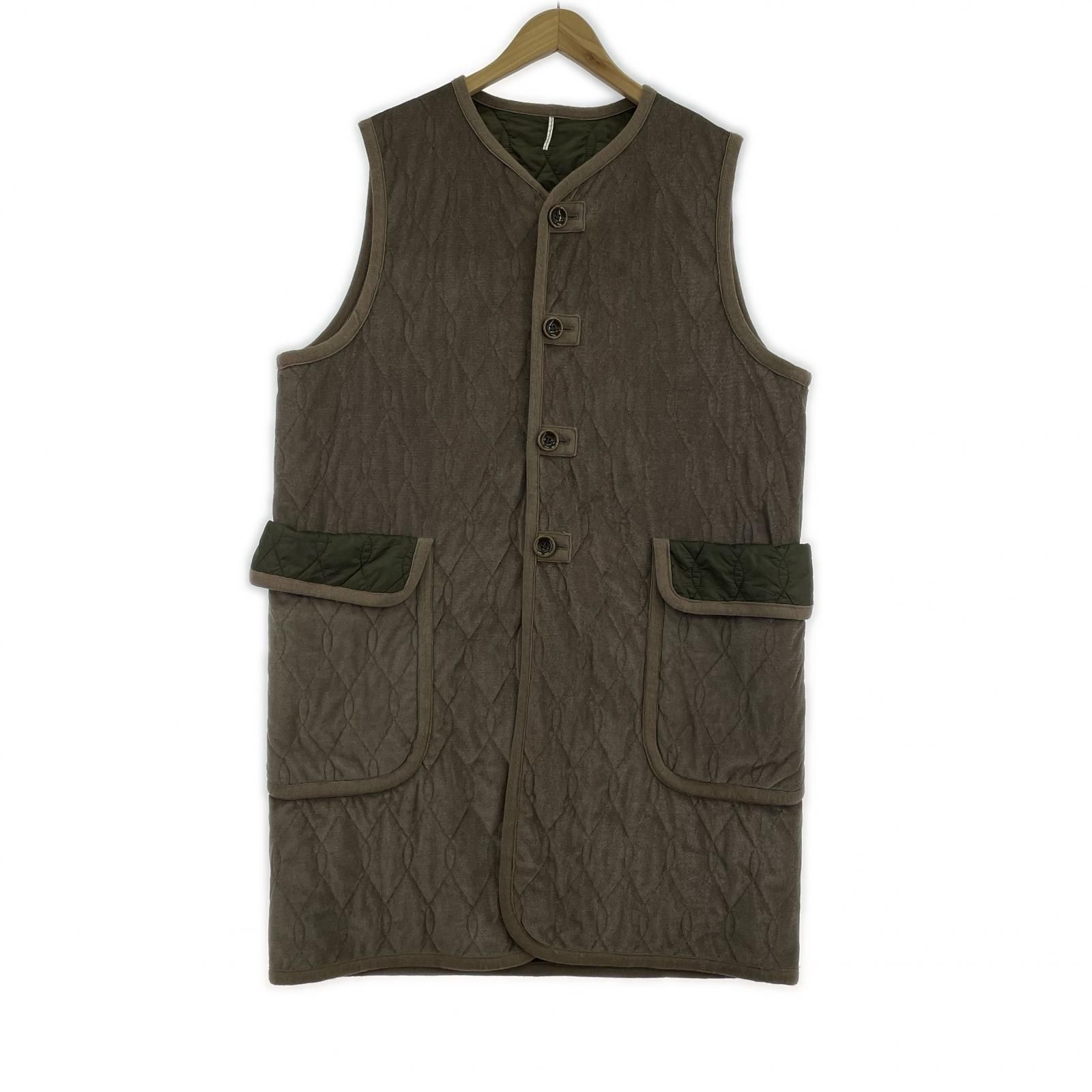 m's braque Silk-Loft Quilting Long Gilet