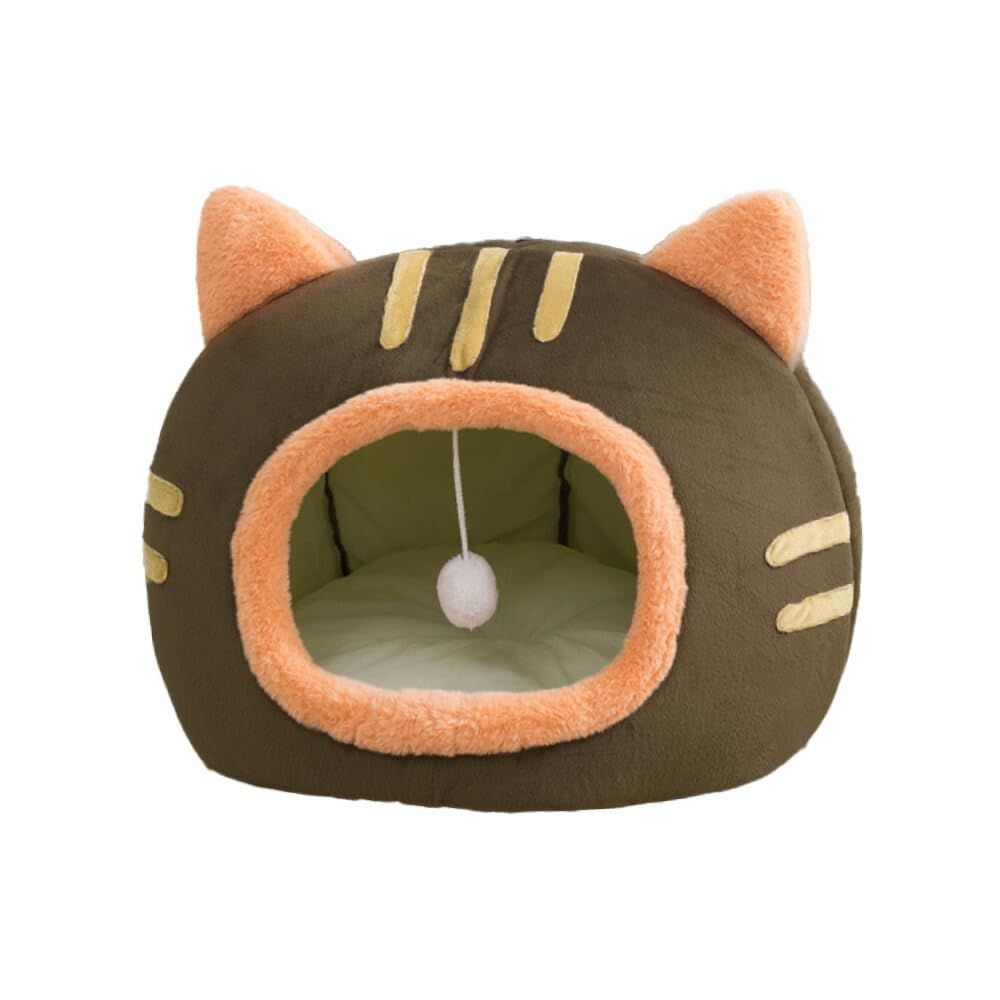 ペットファン 猫型ペットベッド ペットベッド 犬 猫 いぬ ねこ ペット ベッド ハウス ドーム 猫用ベッド ネコベッド パピー シニア 多頭飼い 子猫 春 夏 秋 冬 通年 寝床 PET FUN