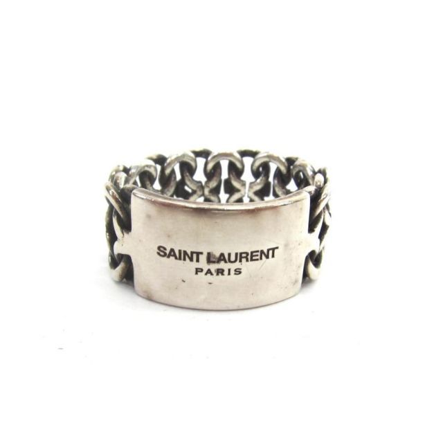 SAINT LAURENT サンローラン チェーンリング シルバー 約20号 指輪