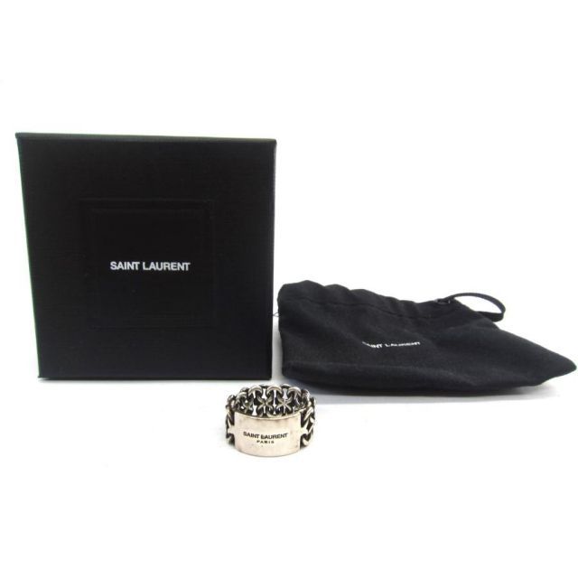 SAINT LAURENT サンローラン チェーンリング シルバー 約20号 指輪 SAINT LAURENT サンローラン チェーンリング シルバー 約20号 指輪