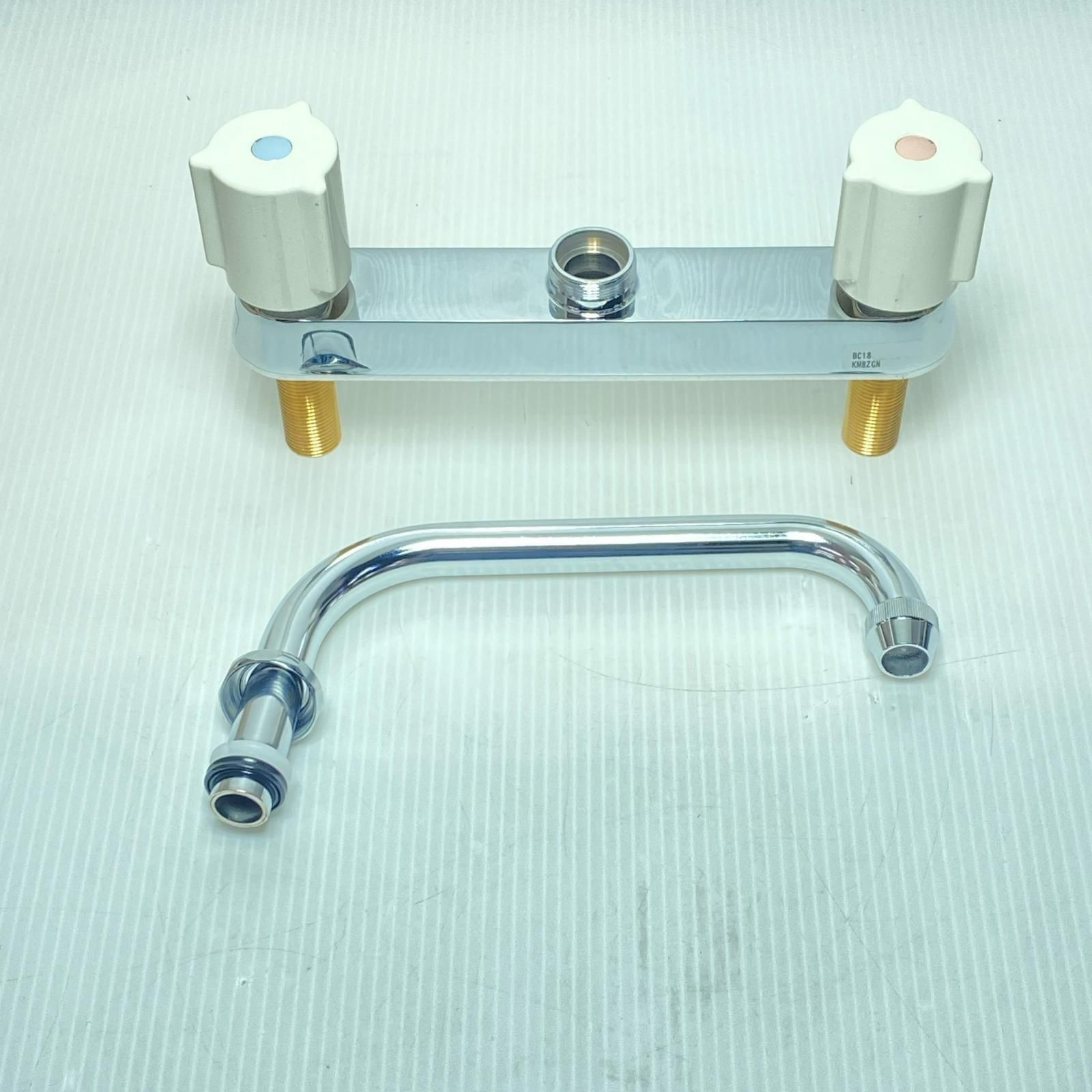 KVK 台付2ハンドルシャワー・混合栓 開封品(S) KM8ZGN