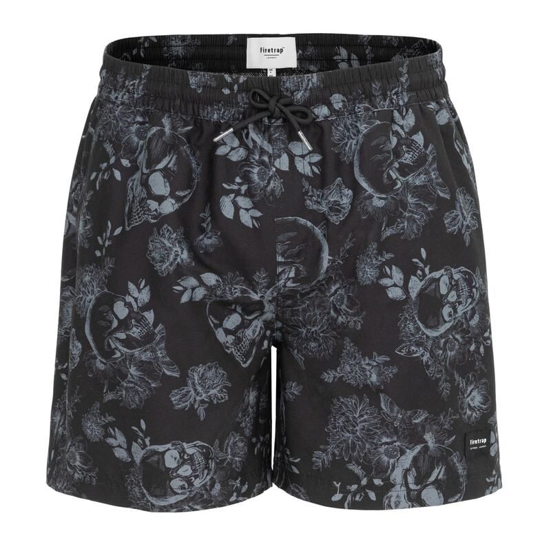 ファイヤートラップ メンズ 水着 ハーフパンツ・ショーツ ショートパンツ Firetrap AOP Swim Shorts Sn53 Black ブラック