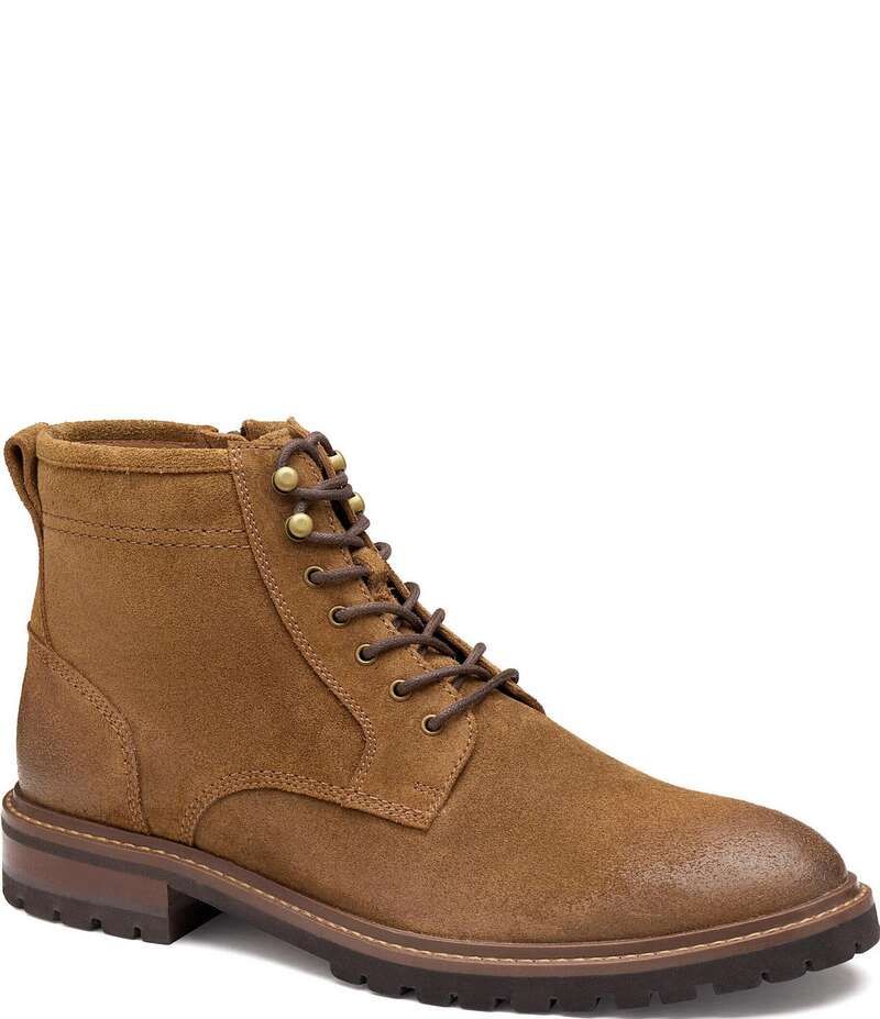 ジョンストンアンドマーフィー メンズ シューズ ブーツ・レインブーツ スエード ブーツ Johnston Murphy Mens Barret Suede Plain Toe Boots Snuff