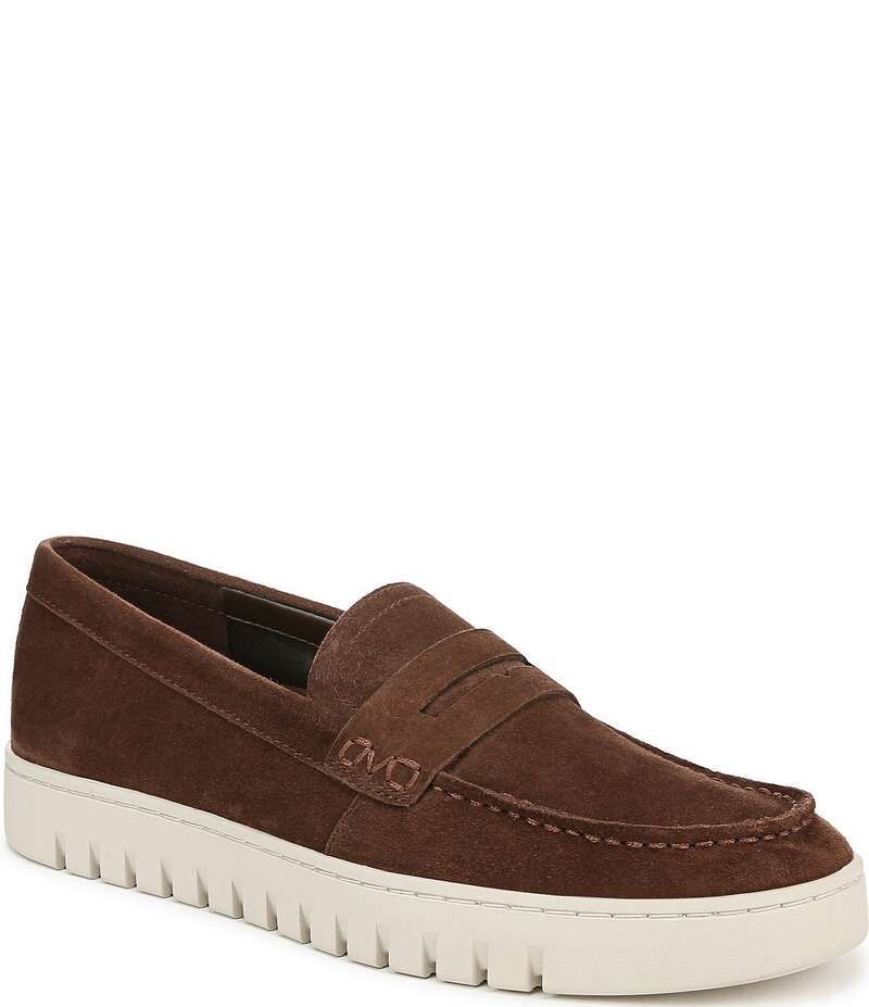 バイオニック メンズ シューズ スリッポン・ローファー スエード ローファー Vionic Mens Uptown Suede Penny Loafers Coffee コーヒー