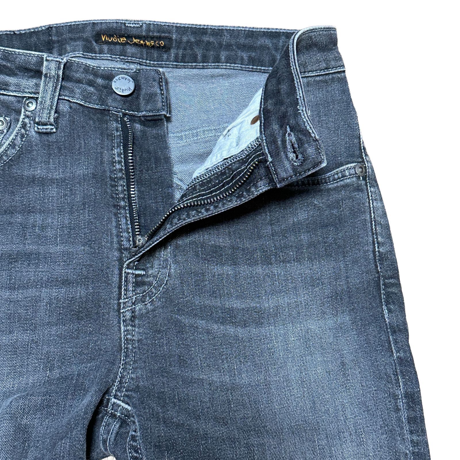 NUDIE JEANS HIGHTOP TILDE タイト スキニーデニム ブラック W28 