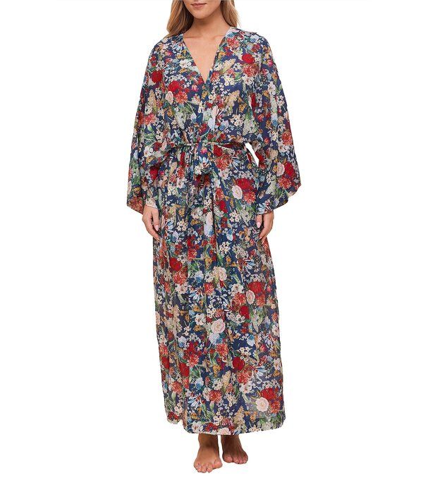 パピネール レディース アンダーウェア ナイトウェア フラワー柄 プリント コットン マキシ フラワー Papinelle Holly Woven Cotton Voile Long Sleeeve Floral Print Lightweight Maxi