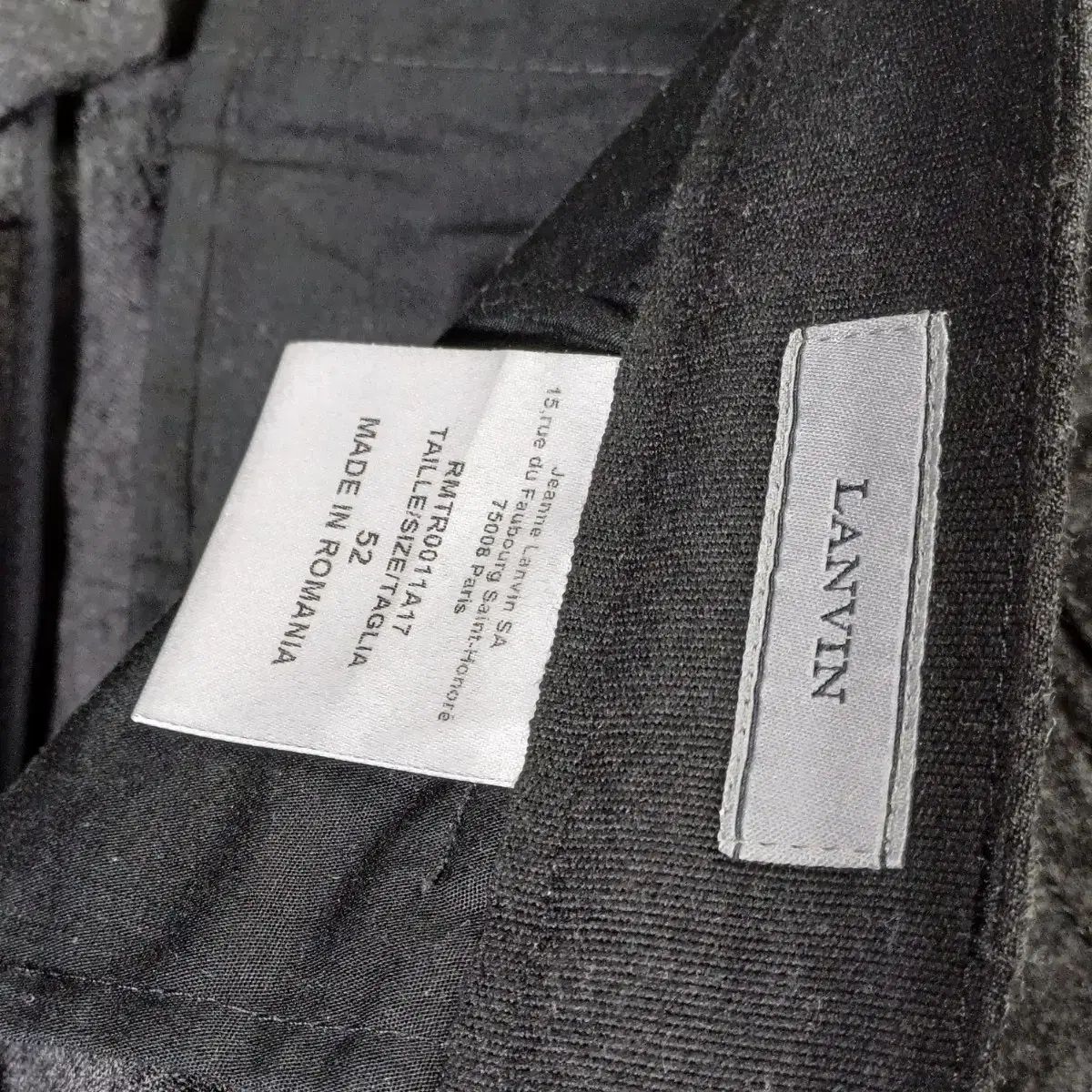 ランバン LANVIN カシミア ジッパー バイカー パンツ ズボン 52 (37in)