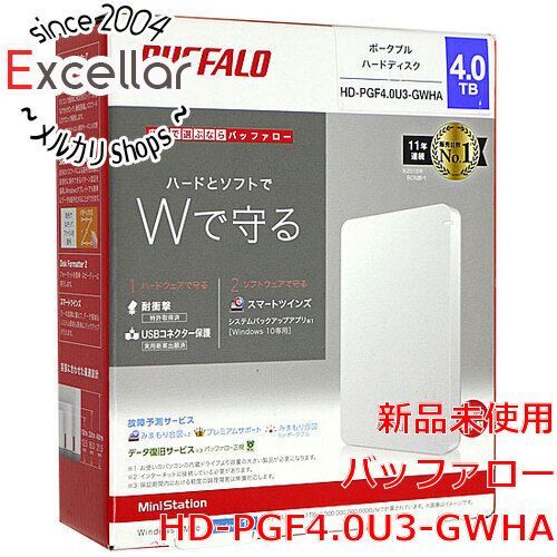 [bn:11] BUFFALO製PortableHD　HD-PGF4.0U3-GWHA　4TB