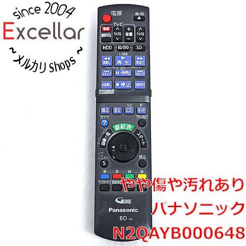 [bn:1] Panasonic　BD/DVDレコーダー用リモコン　N2QAYB000648