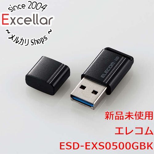 [bn:17] ELECOM　外付けポータブルSSD　ESD-EXS0500GBK　ブラック　500GB