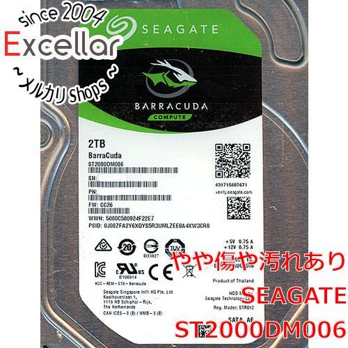 [bn:12] SEAGATE製HDD　ST2000DM006　2TB SATA600 7200　8000～9000時間以内